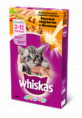 Сухой Корм Whiskas Kitten Вкусные подушечки с молоком для котят 2-12 месяцев с индейкой и морковью