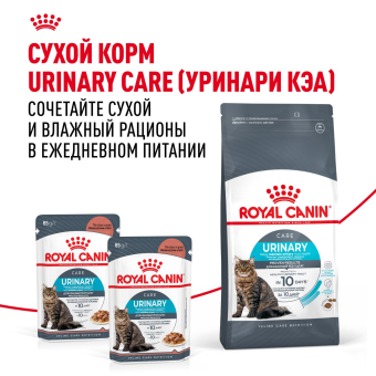 Паучи Royal Canin Urinary Care для взрослых кошек для поддержания здоровья МКБ системы мелкие кусочки в соусе