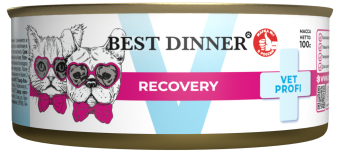 Банки Best Dinner Vet Profi Recovery для кошек и собак при истощениии и выздоравлении