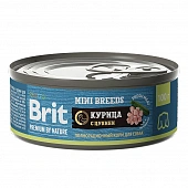 Банки Brit Premium by Nature для взрослых собак мелких пород с курицей и цукини