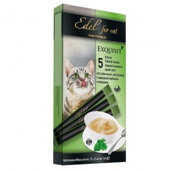 Лакомство Edel For Cat для кошек крем-суп с ливерной колбасой и овощами