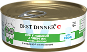 Консервы Best Dinner Vet Profi Exclusive Hypoallergenic для собак при пищевой аллергии с индейкой и кроликом