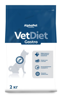 Корм Alphapet Vet Diet Gastro для взрослых собак при расстройстве пищеварения и истощении