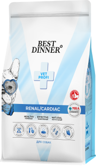 Корм Best Dinner Vet Profi Renal/Cardiac для собак при болезнях почек и заболеваниях сердца