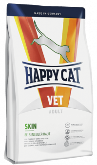 Корм Happy Cat Vet Skin для кошек. Ветеринарная диета при чувствительной коже