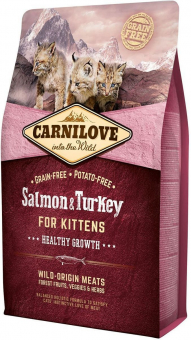Корм Carnilove for kitten для котят беззерновой с лососем и индейкой