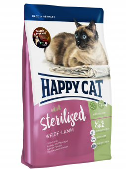 Корм Happy Cat Supreme Fit&Well Adult Sterilised Пастбищный ягненок для стерилизованных кошек