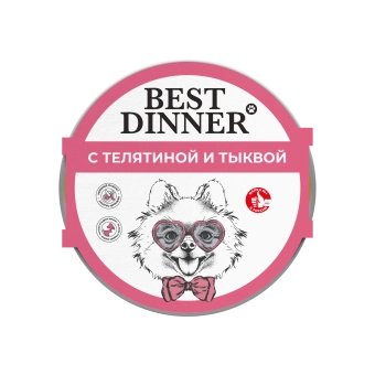 Ламистеры Best Dinner для взрослых собак с телятиной и тыквой