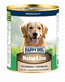 Консервы Happy Dog Natur Line для собак с телятиной и овощами 970г