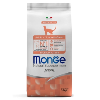 Корм Monge Cat Speciality Line Monoprotein Adult монопротеиновый для взрослых кошек из лосося