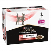 Влажный корм для кошек PRO PLAN® VETERINARY DIETS DM ST/OX Diabetes Management при сахарном диабете, с говядиной,в соусе