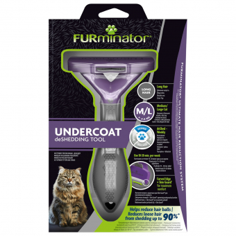 Фурминатор FURminator Undercoat deShedding Tool для больших кошек с длинной шерстью