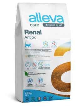 Корм Alleva Care Cat Adult Renal-antiox для взрослых кошек, предназначенный для поддержки функции почек
