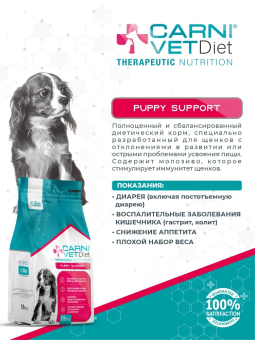 Корм Carni Vet Diet Puppy Support для щенков с нарушением развития проблемами ЖКТ