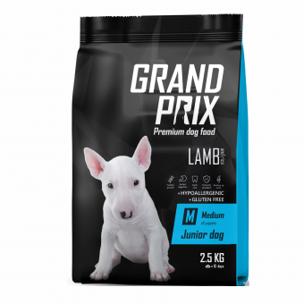 Корм Grand Prix Medium Puppy для щенков средних пород с ягнёнком