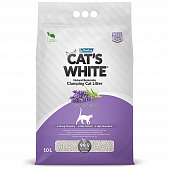 Комкующийся наполнитель Cat's White Lavender для кошачьего туалета с нежным ароматом лаванды