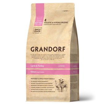 Корм Grandorf Kitten Lamb&Turkey для котят с ягнёнком с индейкой, низкозерновой
