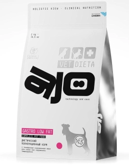 Корм Ajo Vet Dieta Gastro Low Fat диетический корм для собак с пониженным содержанием жира при нарушениях пищеварения