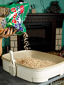 Комкующийся наполнитель Japan Premium Pet для смывания в туалет из белого кедра (хинока)