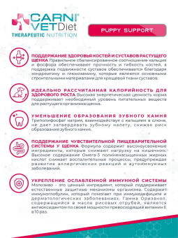 Корм Carni Vet Diet Puppy Support для щенков с нарушением развития проблемами ЖКТ