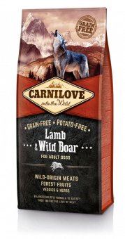 Корм Carnilove для взрослых собак всех пород беззерновой с ягненком и диким кабаном