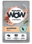 Паучи Alphapet Wow паштет для стерилизованных кошек с цыплёнком