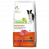 Сухой Корм Natural Trainer Adult Dog Medium Beef для собак средних пород с говядиной и рисом