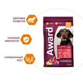Корм Award для щенков от 1 месяца, беременных и кормящих сук всех пород с ягненком и...