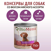 Банки BioMenu adult для собак мясное ассорти Банки BioMenu adult для собак мясное ассорти