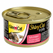 Банки GimCat Shiny Cat Ckicken + Crab для кошек из курицы и краба