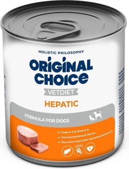 Банки Original Choice VetDiet Hepatic диетическое питание для собак и щенков с профилактикой болезней печени