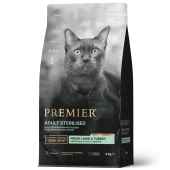 Сухой Корм Premier Cat Lamb&Turkey Sterilised для стерилизованных кошек со свежим...