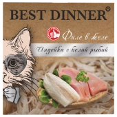 Ламистеры Best Dinner Holistic для стерилизованных кошек мясные волокна в желе с...