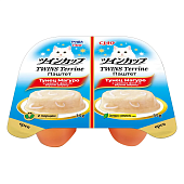 Ламитесры Inaba Ciao Twins Terrine паштет для кошек с тунцом магуро и куриным филе со вкусом ширасу