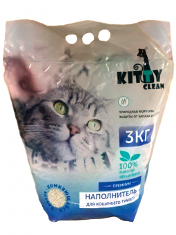 Наполнитель Kitty Clean Premium для кошачьего туалета 3кг