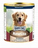 Консервы Happy Dog Natur Line для собак с телятиной, печенью, сердцем и рубцом 970г