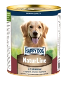 Консервы Happy Dog Natur Line для собак с телятиной, печенью, сердцем и рубцом 970г