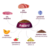 Сухой Корм Award для щенков от 1 месяца крупных пород с курицей и индейкой с тыквой и шиповником Сухой Корм Award для щенков от 1 месяца крупных пород с курицей и индейкой с тыквой и шиповником