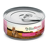 Банки BioMenu adult cat для кошек паштет с индейкой Банки BioMenu adult cat для кошек паштет с индейкой