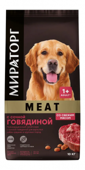 Корм Мираторг Meat для собак средних и крупных пород с сочной говядиной
