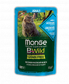 Паучи Monge BWild Grain Free для кошек с анчоусами и овощами беззерновые