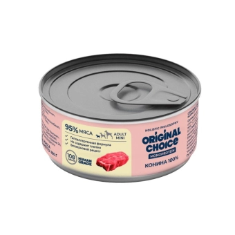 Банки Original Choice Monoprotein Adult для собак мелких пород 100% конины