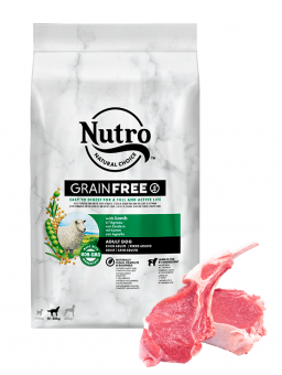 Корм Nutro Grain Free Dog Medium Breed Lamb для собак средних пород с ягнёнком и экстрактом розмарина