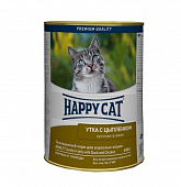 Консервы Happy Cat Кусочки в желе для кошек с уткой и цыпленком Консервы Happy Cat Кусочки в желе для кошек с уткой и цыпленком