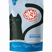 Паучи Enso Sterilized для взрослых стерилизованных кошек кусочки в соусе с форелью Паучи Enso Sterilized для взрослых стерилизованных кошек кусочки в соусе с форелью