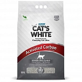 Комкующийся наполнитель Cat's White Activated Carbon для кошачьего туалета с...