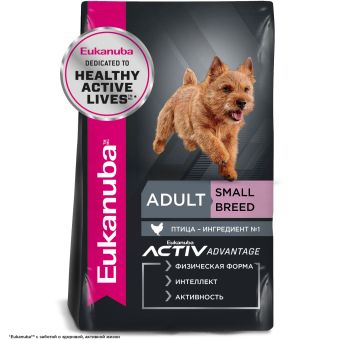 Корм для взрослых собак мелких пород Eukanuba Adult Small Breed 1+ years сухой