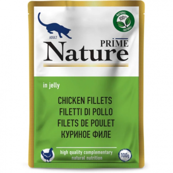 Паучи Prime Nature для кошек с куриным филе в желе