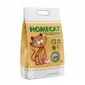 Наполнитель Homecat Ecoline комкующийся для кошачьих туалетов с ароматом персика