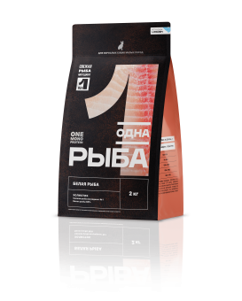Корм Одно Мясо для взрослых собак малых пород с белой рыбой